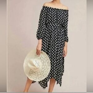 Maeve Anthropologie polka dot dress.